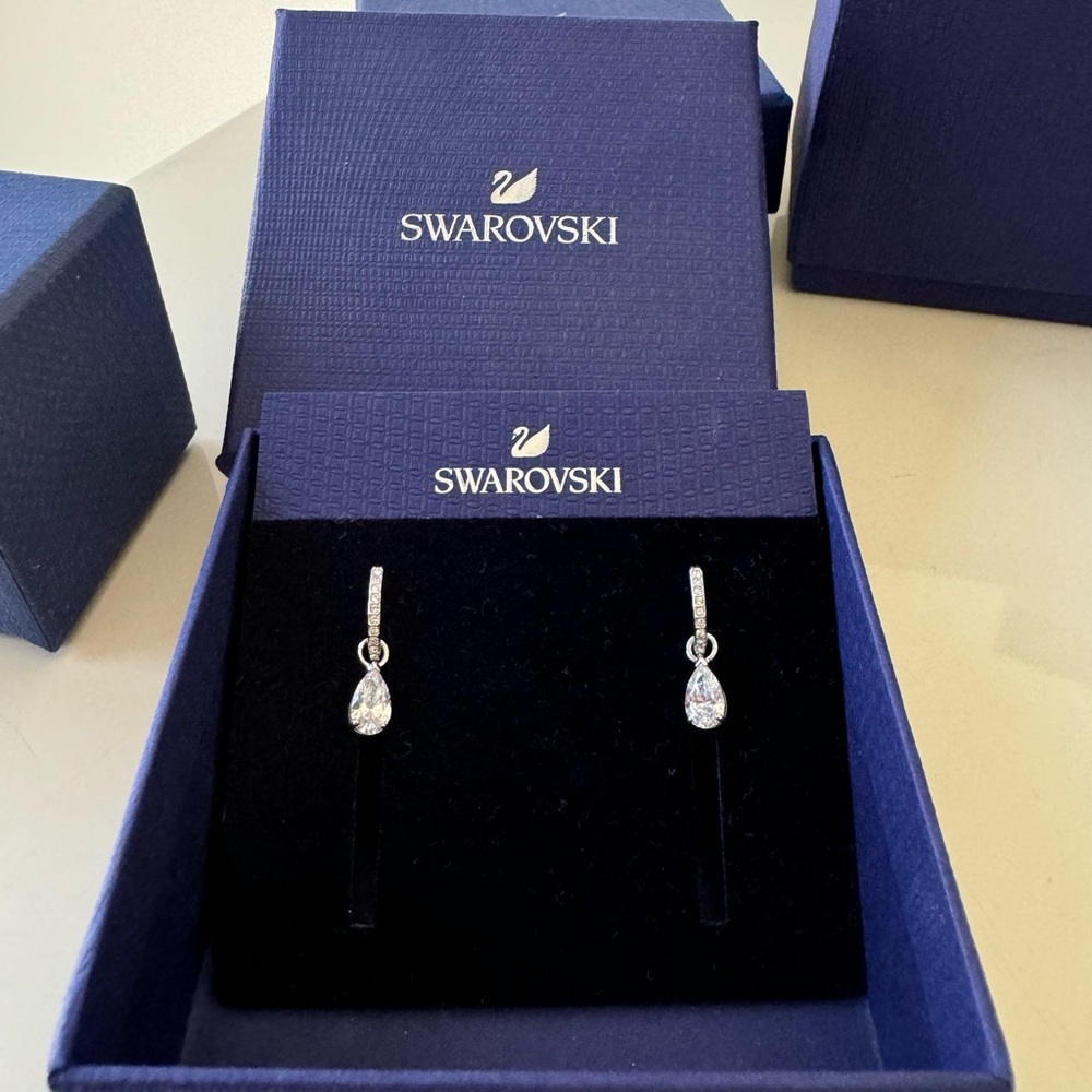 Swarovski Mini Hoop Pear Crystal earring